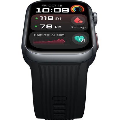 SmartWatch T500 – Monitor Médico 3 en 1 (Glucosa, Presión, Riesgo de ACV) | Menú en español